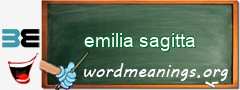 WordMeaning blackboard for emilia sagitta